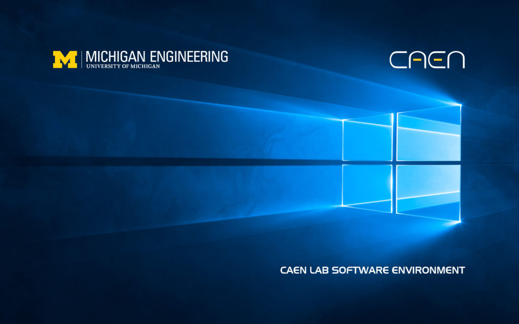 Changes to Microsoft Windows 10 environment on CAEN lab computers